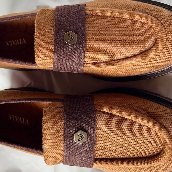 Vivaia NWOT Francesca Platform Chunky Heel Loafers Size 39 (US size 8) brown - Picture 5 of 10